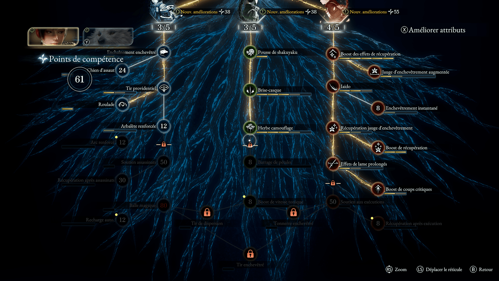 Racines de l'arbre de compétences de Emma