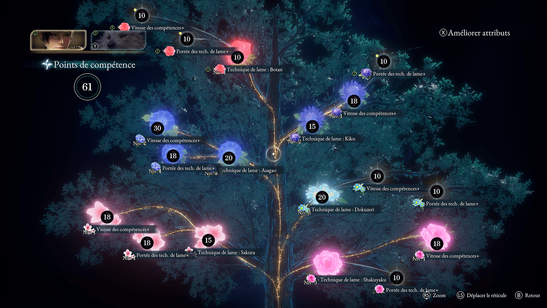 Cime de l'arbre de compétences de Emma