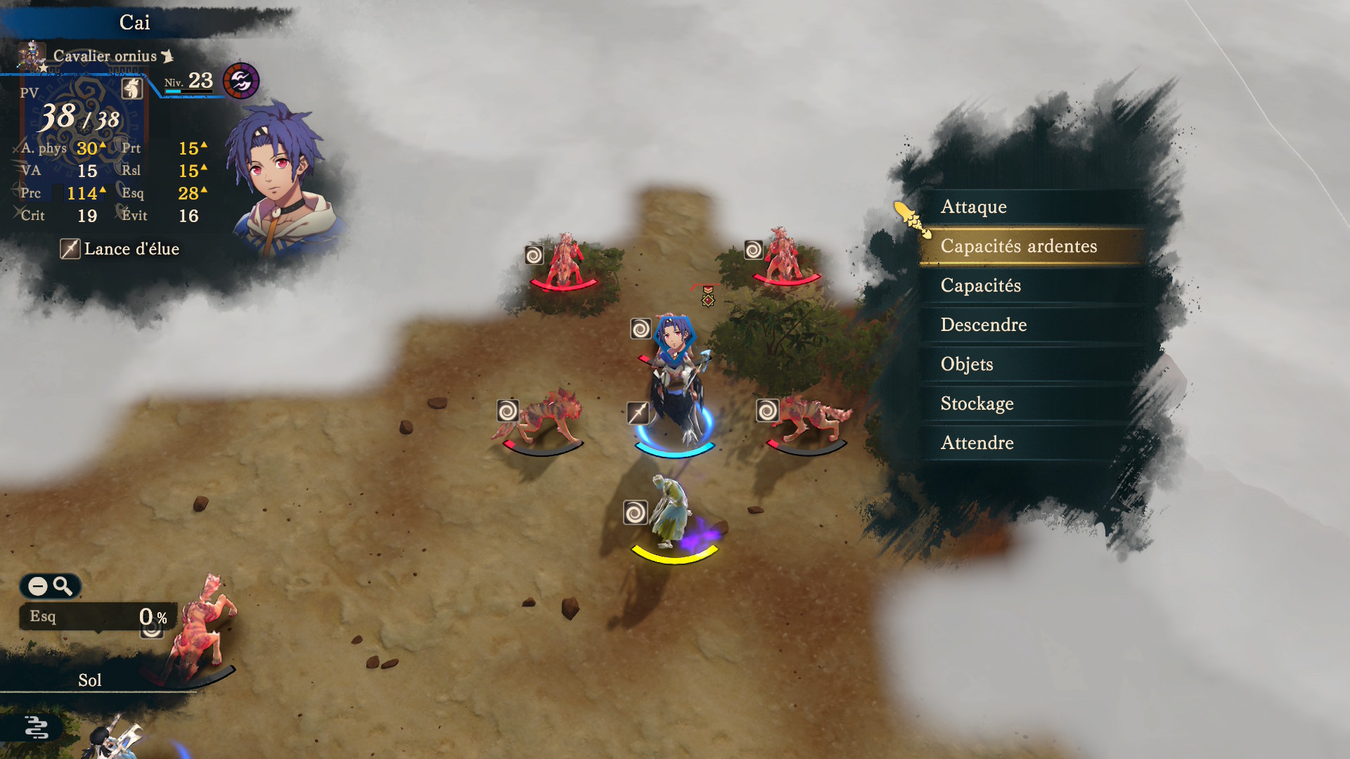 Fire Emblem Fortune's Weave capacité ardente Cai